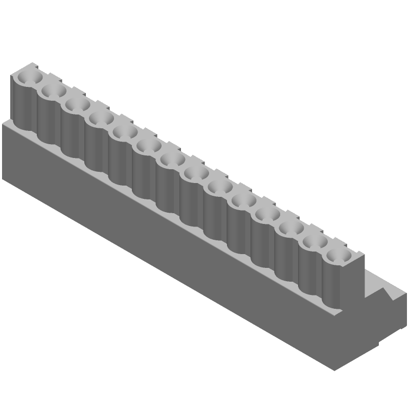 14 Pos 5.08mm RA Screw Terminal Block, 300V, 15A