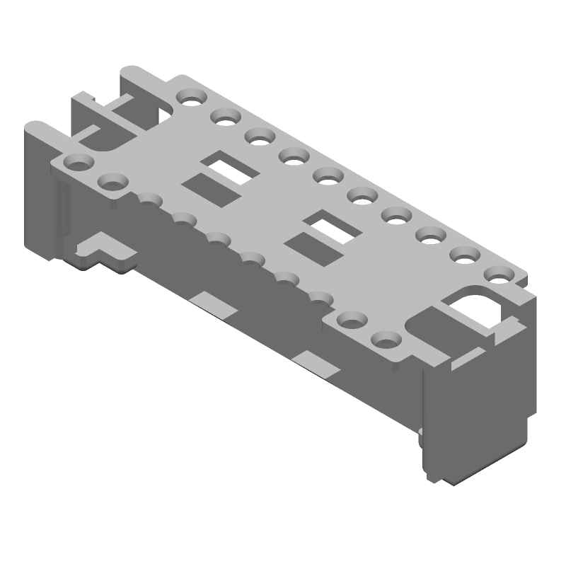20 Pos 2 Row Straight Connector Holder, 3A, 22AWG