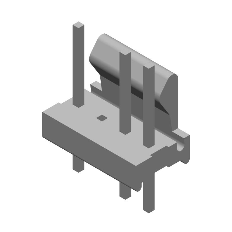 4 Pos 2.54mm Wire-to-Board HDR, 5A, Tin, Thru-Hole