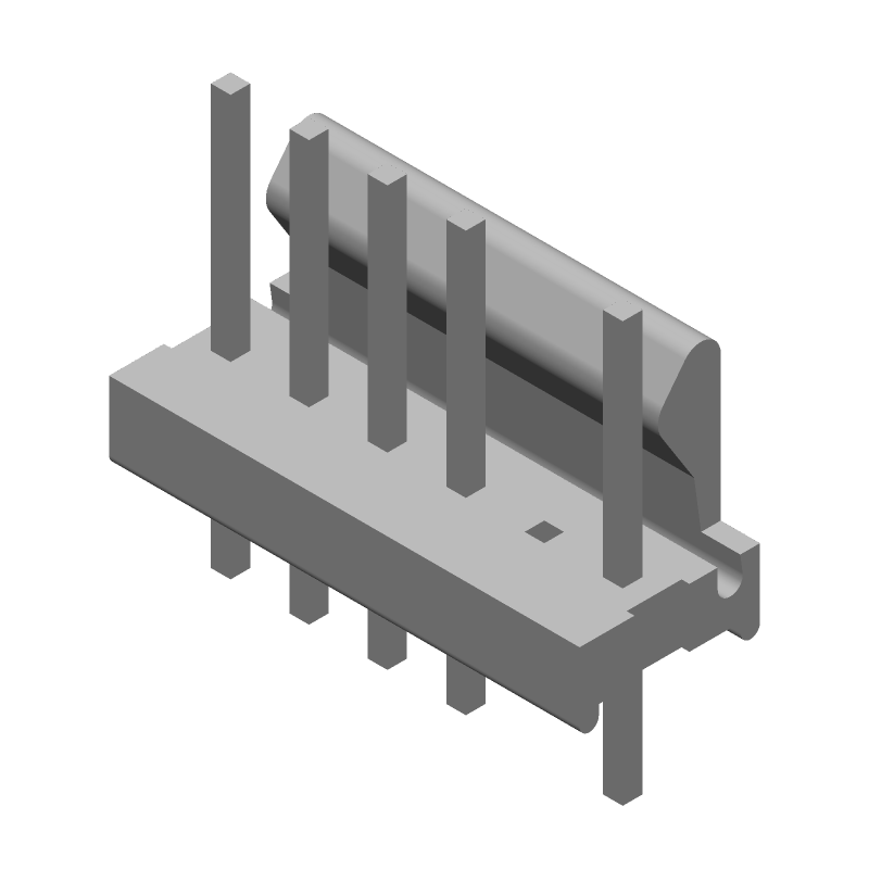 6P MTA-100 Header, 7A, 600V, Tin, Through Hole, Signal