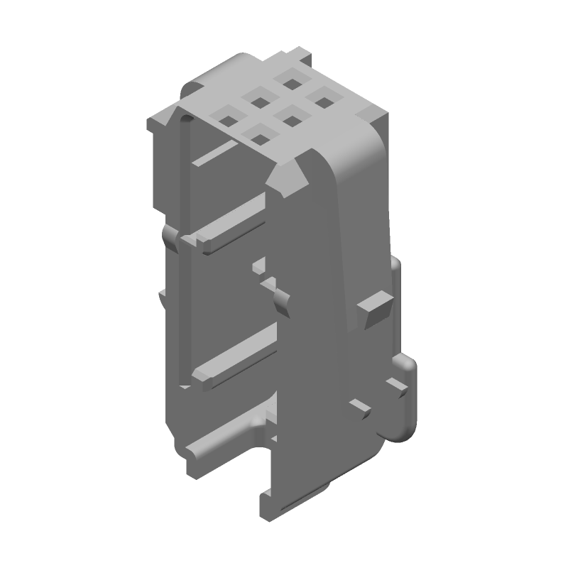 Connector Accessories 6 POS Housing Cover Polybutylene Terephthalate White