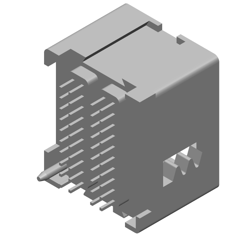 40 Pos Rectangular Header, 2.54mm Pitch, Tin Plated, Solder