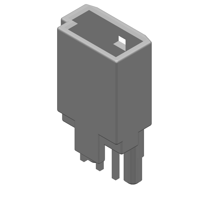 3 Pos Signal Rectangular Connector, Wire-to-Board, Male, Straight, Tin Plated