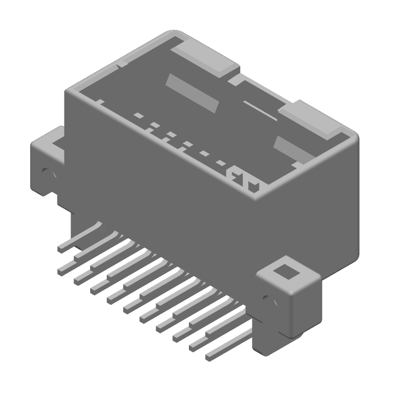 20 Pos Rectangular Connector, Right Angle, 2.5mm Pitch, Tin Plated