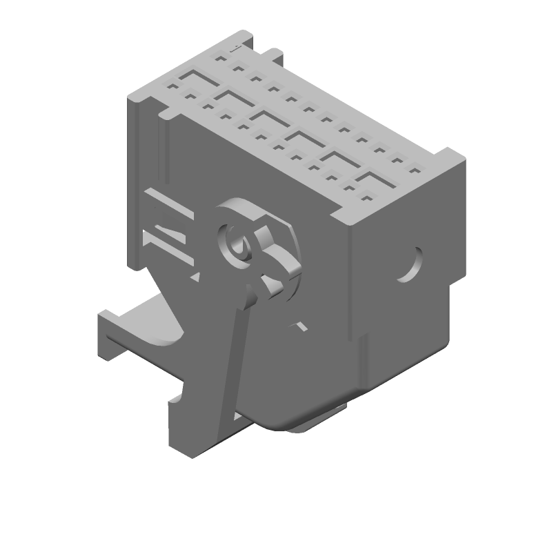 Conn Housing RCP 24 POS 2.54mm Crimp RA Cable Mount Blue Box Automotive