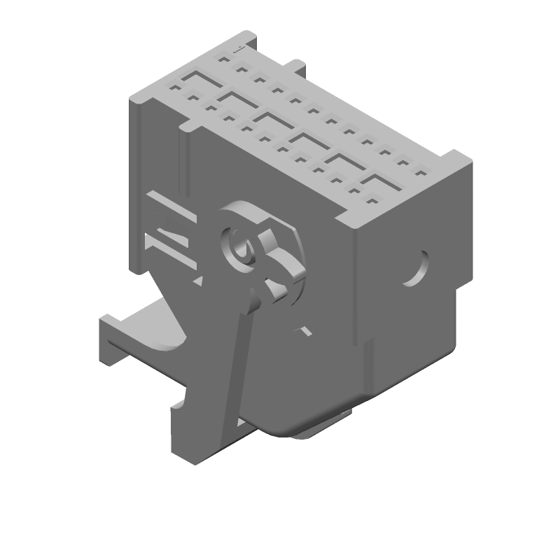 Conn Housing RCP 24 POS 2.54mm Crimp RA Cable Mount Brown Box Automotive