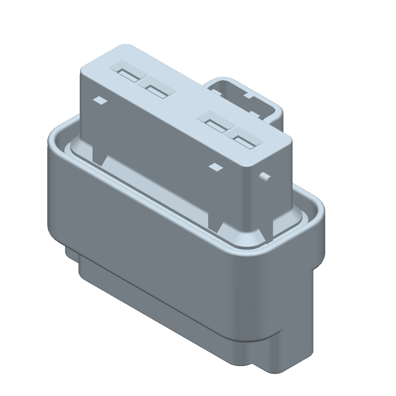 5 Pos Crimp Wire Housing, PBT, Signal, Orange, Straight