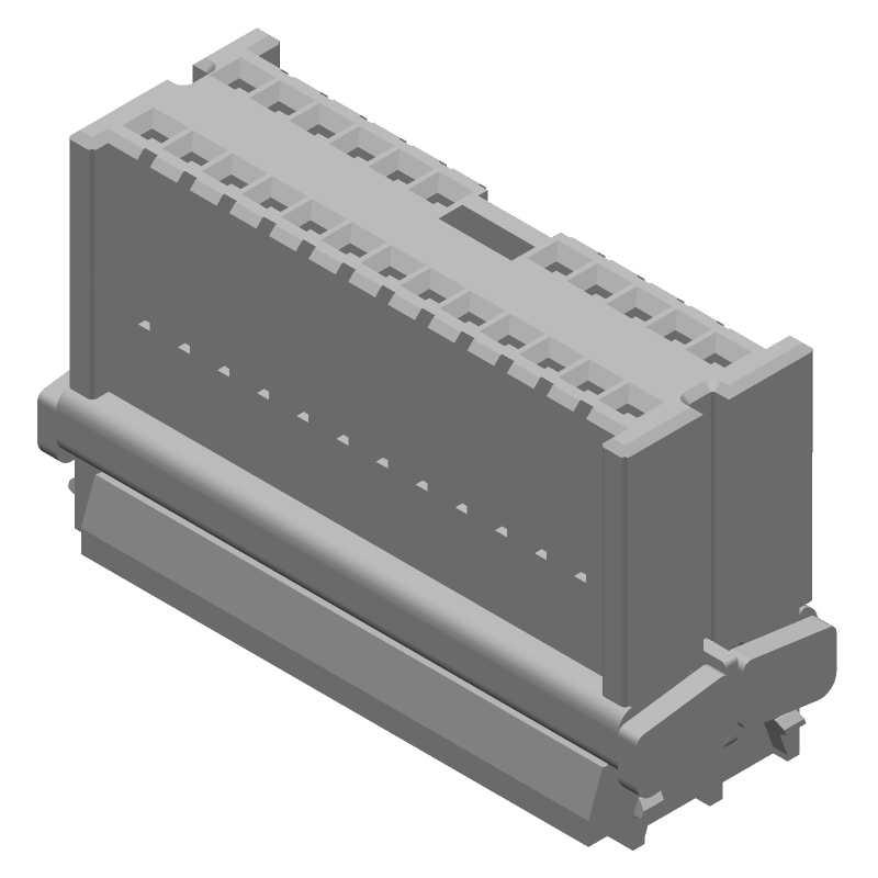 24 Pos 2.5mm Pitch Wire Housing, Crimp, PBT, UL94 HB