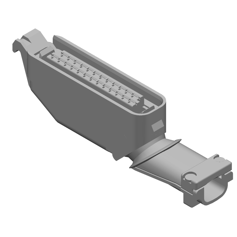 25 Pos 5mm Crimp Wire Housing, Female Socket, Black, Straight