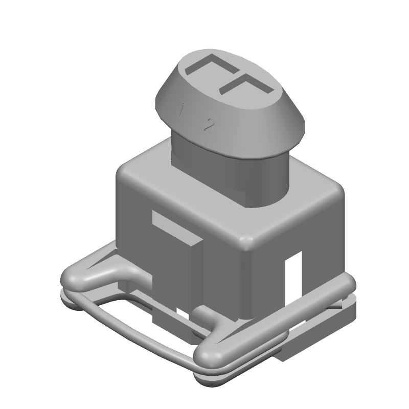 Conn Housing RCP 2 POS 5mm Crimp ST Cable Mount Automotive Bag