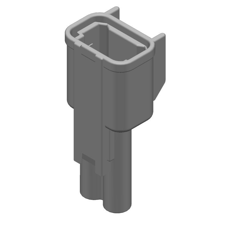 2 Pos Signal Crimp Wire Housing, Male, Black