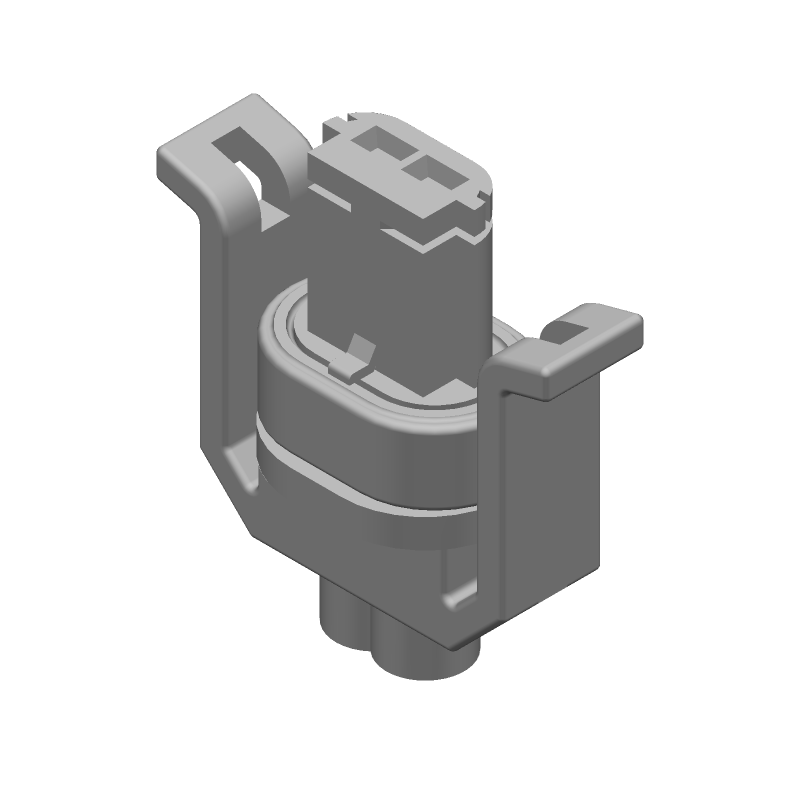 Conn Housing RCP 2 POS 3.5mm Crimp ST Cable Mount Black Box/Carton