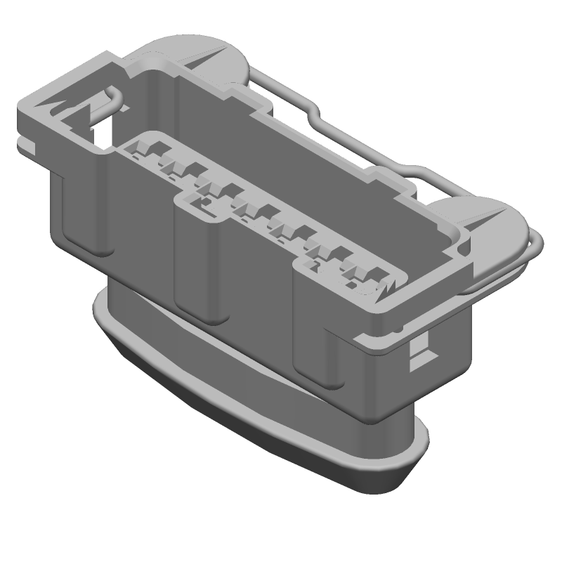 7 Pos 5mm Crimp Wire Housing, Female Socket, Black, Straight