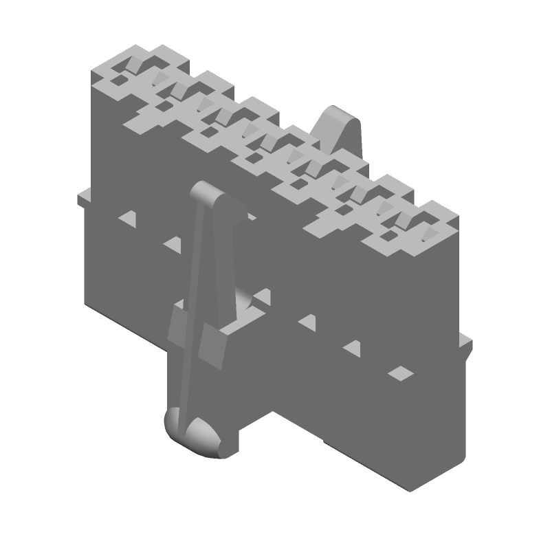 7 Pos 5mm Crimp Wire Housing, Female Socket, Straight, Signal