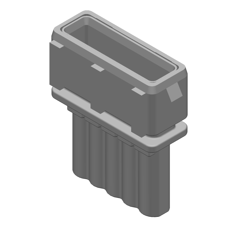 5 Pos 5mm Pitch Wire Housing, Signal, Crimp, Male, Black