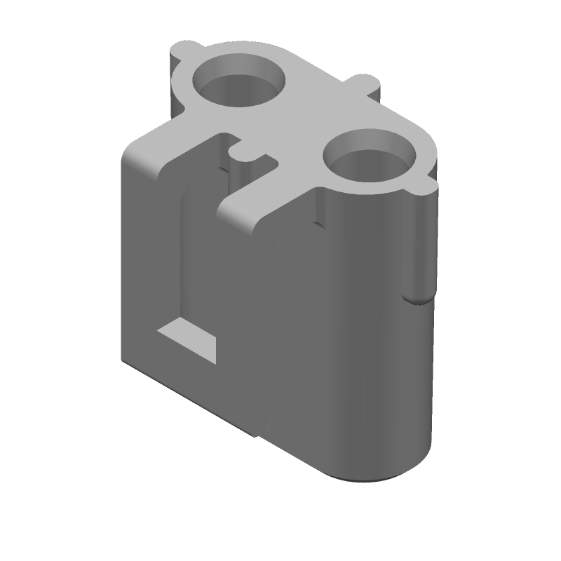 Conn Housing RCP 2 POS 11mm Crimp ST Cable Mount Black Box Automotive