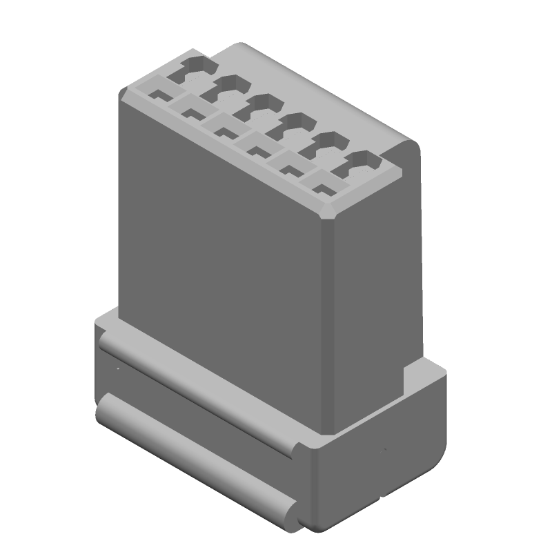 6 Pos 2.5mm Crimp Wire Housing, Male, PBT, Natural