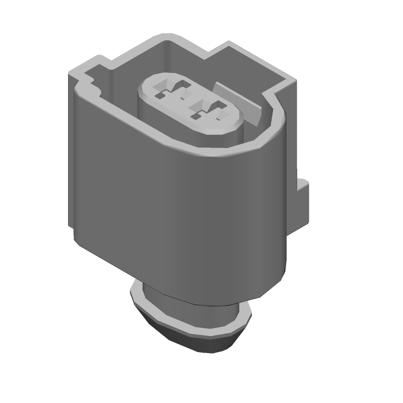 2 Pos 6mm Crimp Wire Housing, Female Socket, Straight, Natural