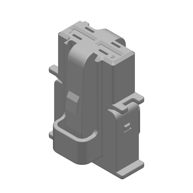 2 Pos Crimp Wire Housing, Straight, Female Socket, Black