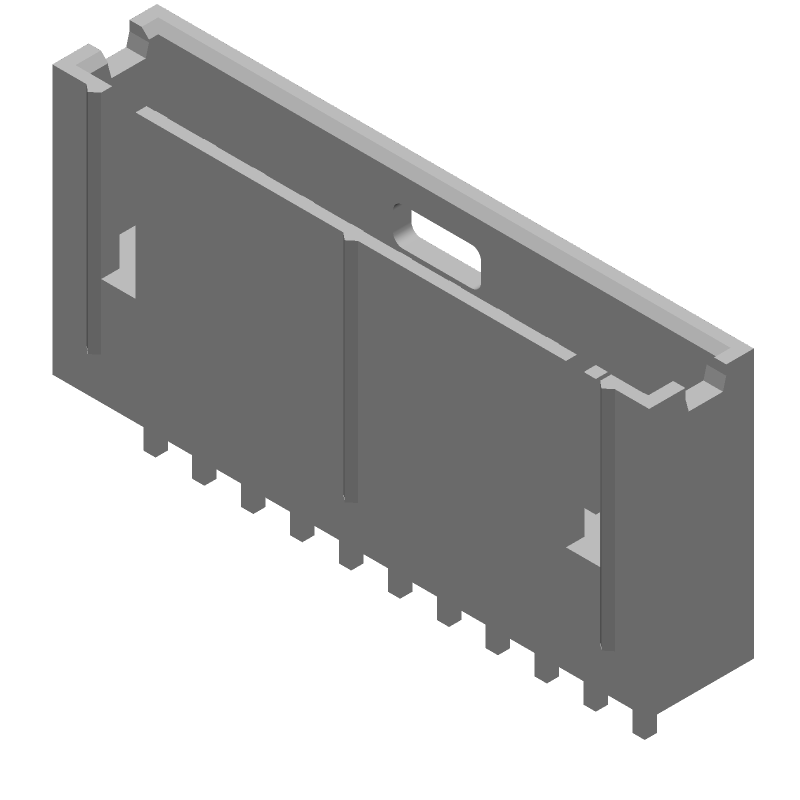 11 Pos 2.54mm Straight Shrouded Header, Male Pin, 3A