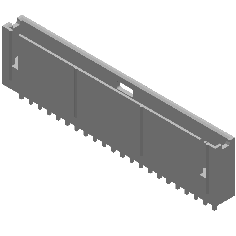 22 POS 2.54mm Straight Shrouded Header, Male Pin, 3A, Gold/Tin/Lead