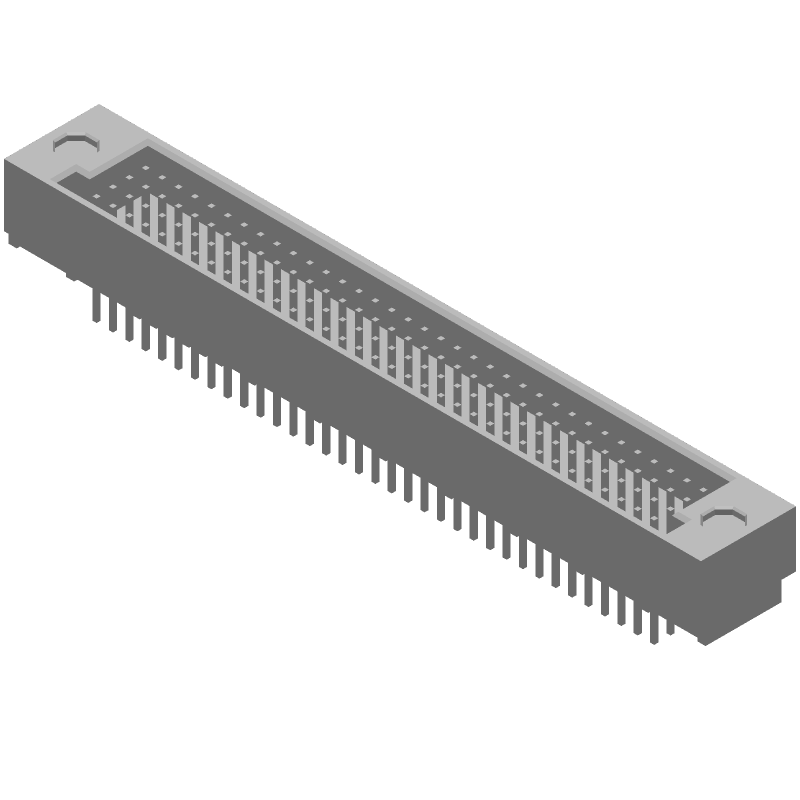140 Pos 2.54mm HDI Backplane Conn, Male, Straight, Thru-Hole, 3A
