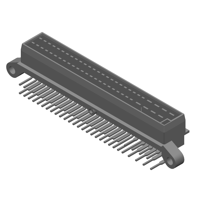 55 Pos Power Connector, 5mm Pitch, Solder RA, Thru-Hole, Shielded