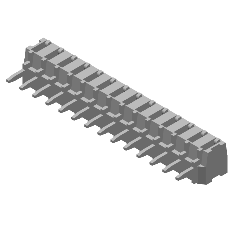 14 Pos 2.5mm Solder ST Thru-Hole Female Header