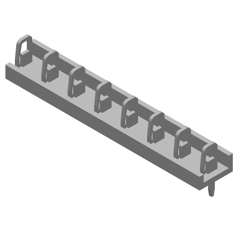Conn Board to Board HDR 8 POS 5mm Solder ST Thru-Hole Box