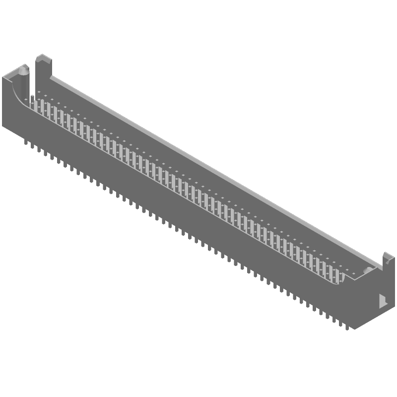 150 Pos 2.54mm Shrouded Header, Male, Solder, Vertical, 3A