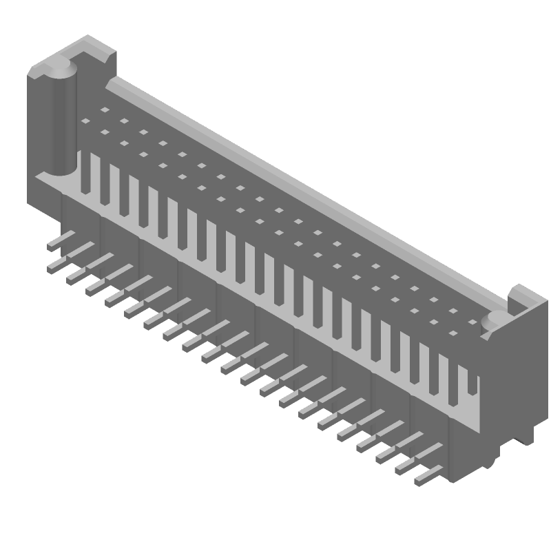 40 Pos 2 Row Right Angle Header, 2.54mm Pitch, 3A, Gold Plated