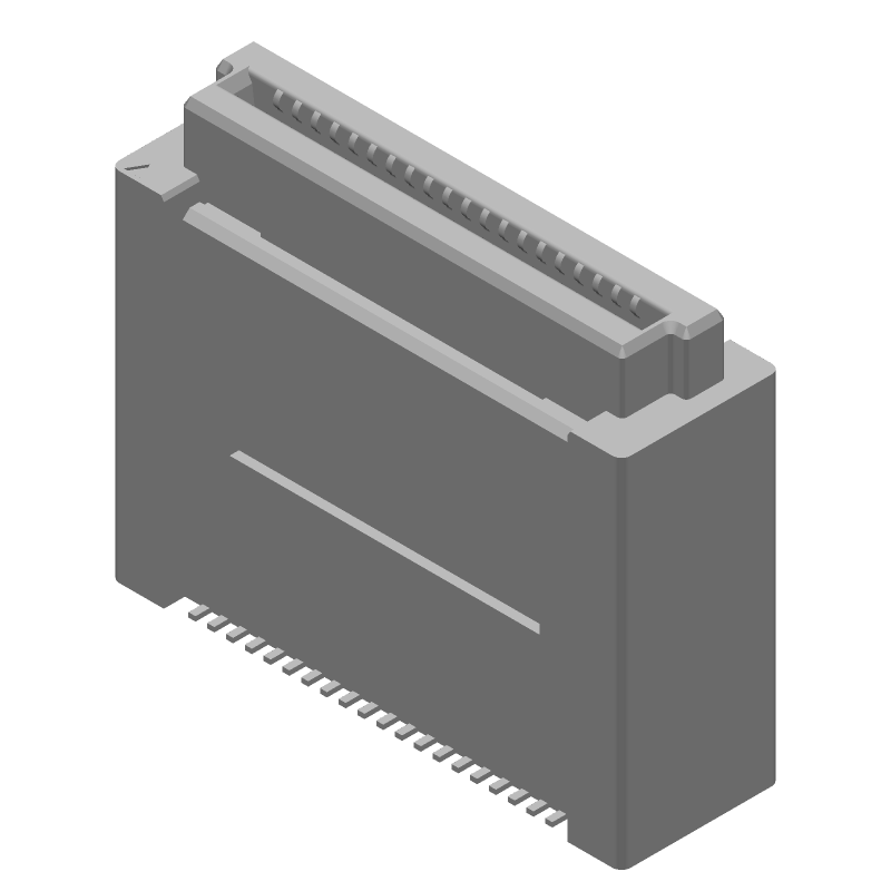 0.8mm Pitch 200 Pos 2 Row Vertical Header, 19mm H, SMT