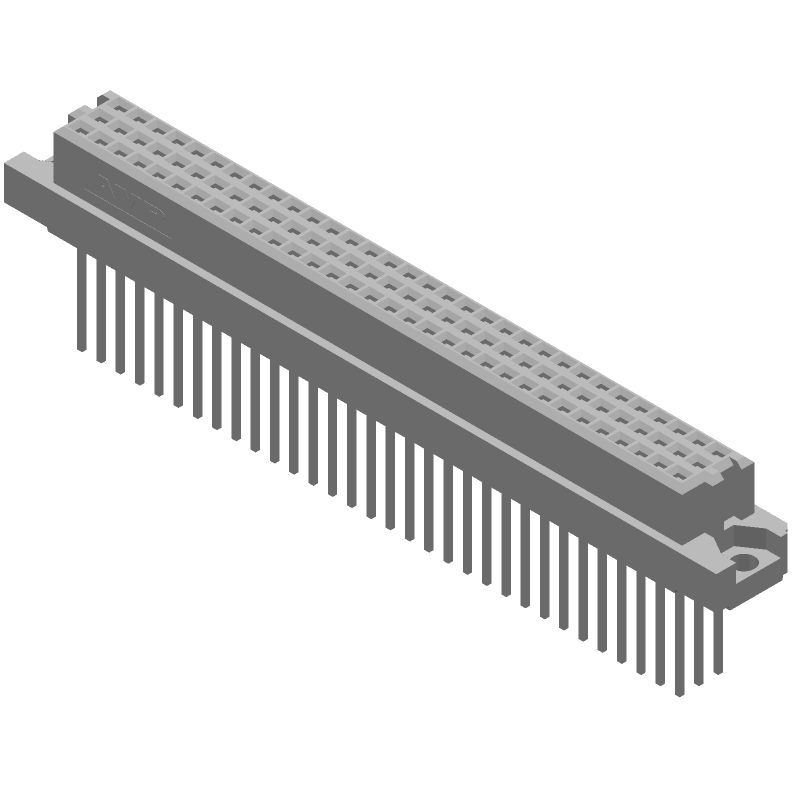 96 Pos DIN 41612 Press-Fit Backplane Connector, 2.54mm, Straight