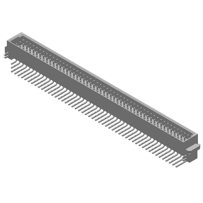 150 Pos 2.54mm RA Solder Backplane Connector