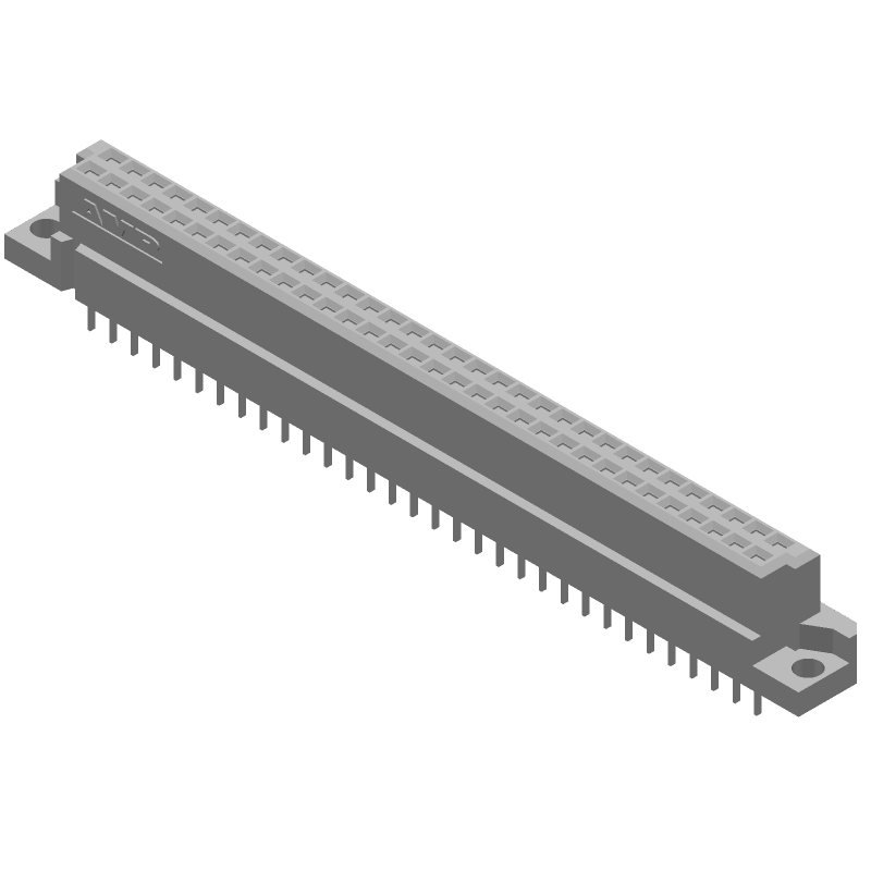 64 Pos 2.54mm Press-Fit Backplane Connector, Straight, 1.5A, Gold/Tin