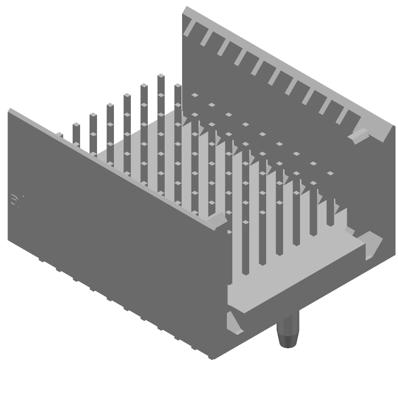 88 Pos 2mm Press-Fit Backplane Connector, 1.5A, 750V, Gold Plated