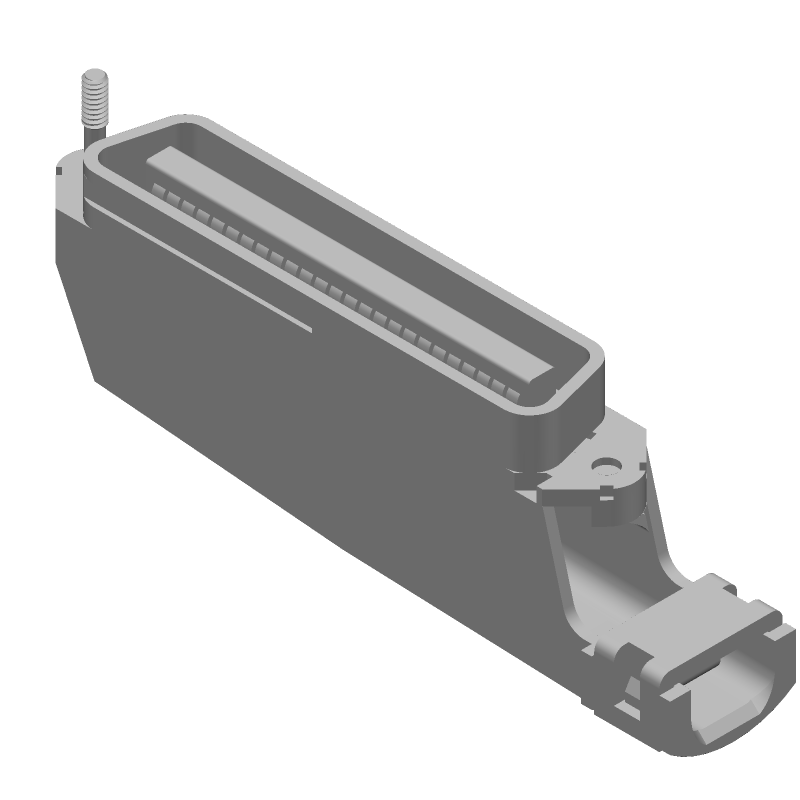 50 Pos Male IEEE 488 RA IDC Connector, Shielded, Gold Plated