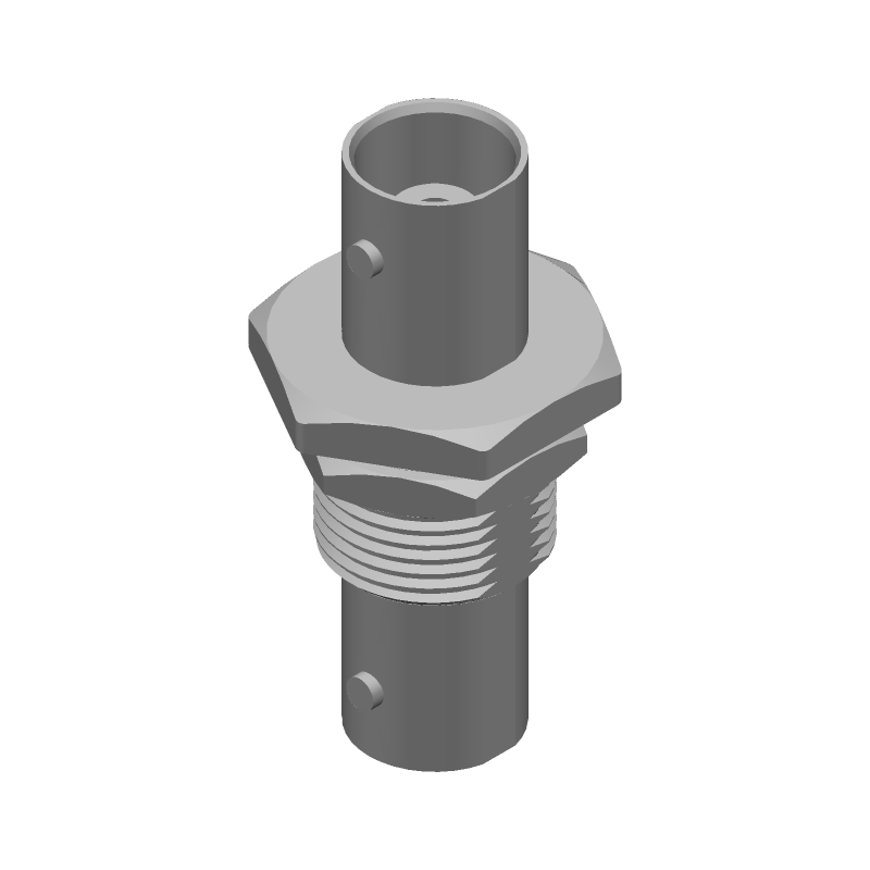 BNC Adapter, Female-Female, 50 Ohm, Straight, Panel Mount, Gold Contacts