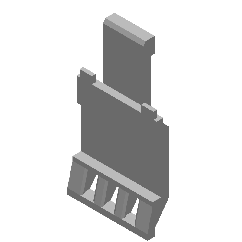 Connector Accessories Front Cover Straight Thermoplastic Black