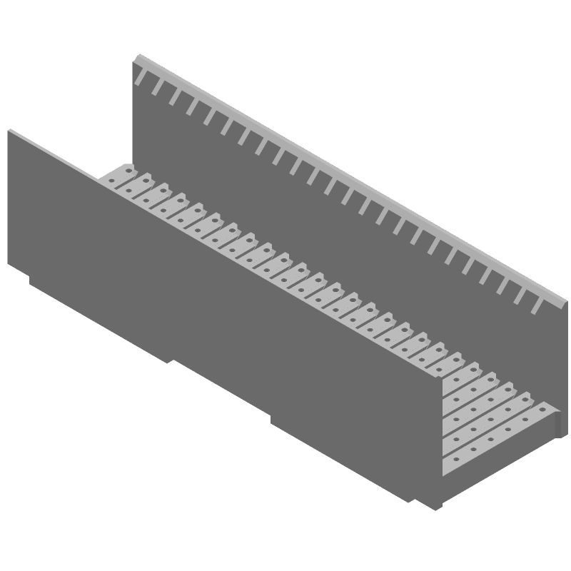 Connector Accessories Shroud Straight Gray Tray