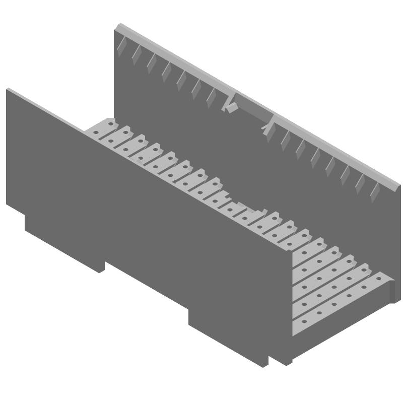 Connector Accessories 127 POS Receptacle 2mm Hard Metric Shroud 5 Row Polyester Gray