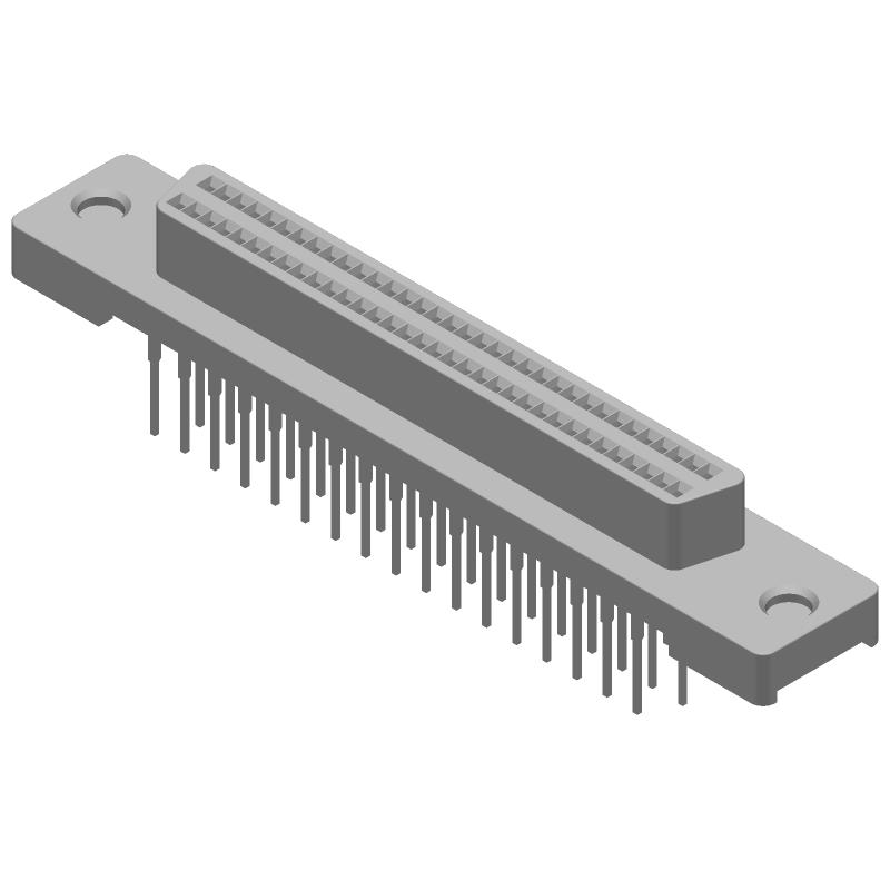 68 Pos D-Sub Connector, Female, Straight, Shielded, Gold Plated Bronze