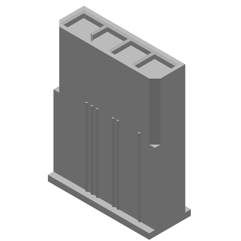4P 600V 9A Male Crimp Wire Housing