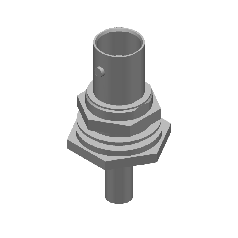 BNC RF Connector 75 Ohm Crimp Male Straight Panel Mount Gold