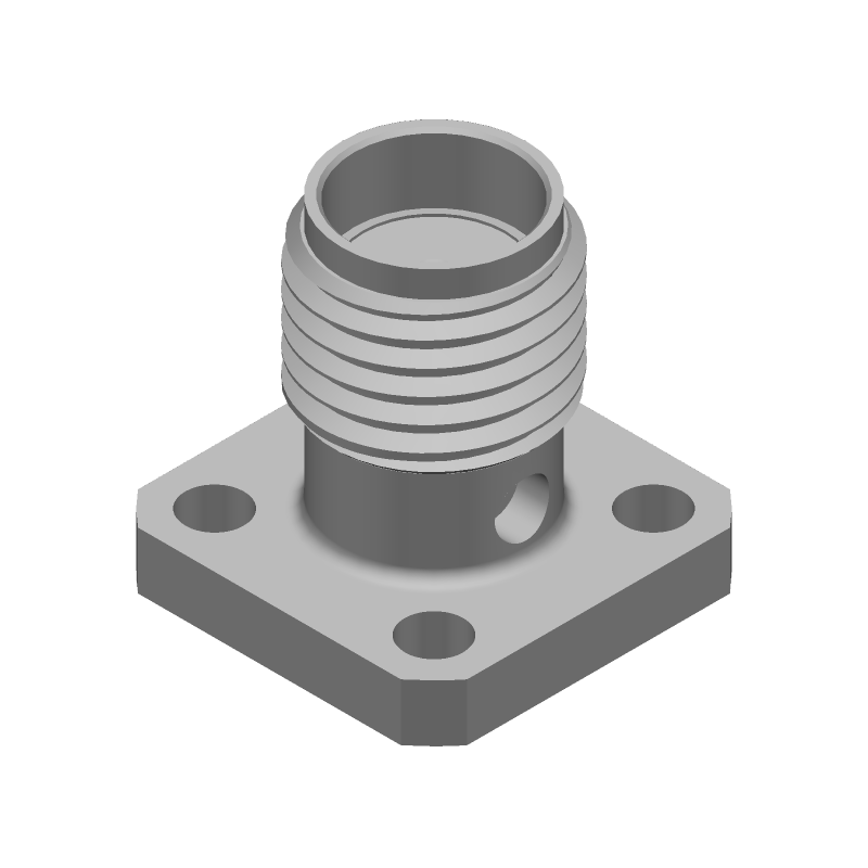 SMA Female RF Connector, 18GHz, 50 Ohm, Solder, Straight, Panel Mount