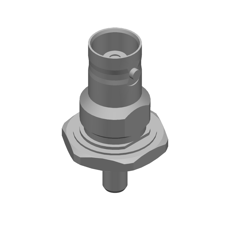 BNC RF Connector 4GHz 50R Female Crimp Panel Mount RCP Silver