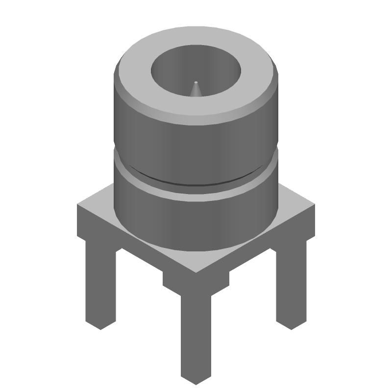 SMB RF Connector 75 Ohm Straight Thru-Hole Gold