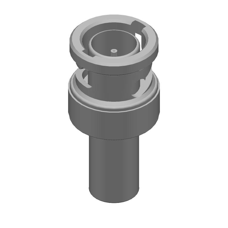 75 Ohm BNC RF Connector, Male, Crimp, Straight, 2GHz