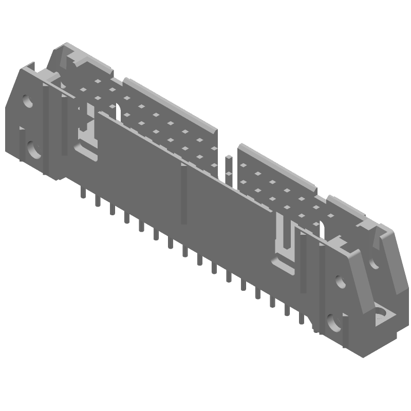 34 Pos 2.54mm Shrouded Header, Straight, Thru-Hole, 1A