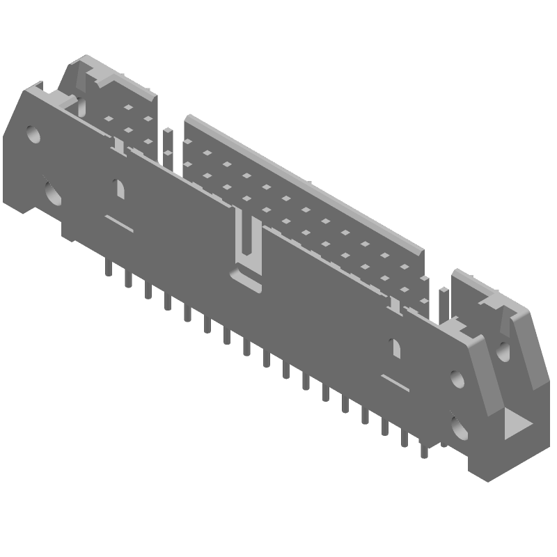 34 Pos 2.54mm Shrouded Header HDR, Straight, Gold, 1A, 250V